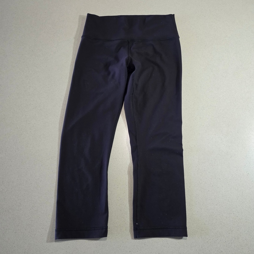 Lululemon High Rise Cropped Leggings Black Size 4 Yoga Athletic Pants